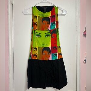 Cool Retro Mod Patterned Mini Dress